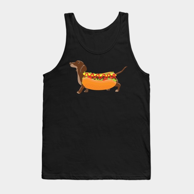 Hot Dog - Dachshund Weiner Dog Tank Top by ScottsRed